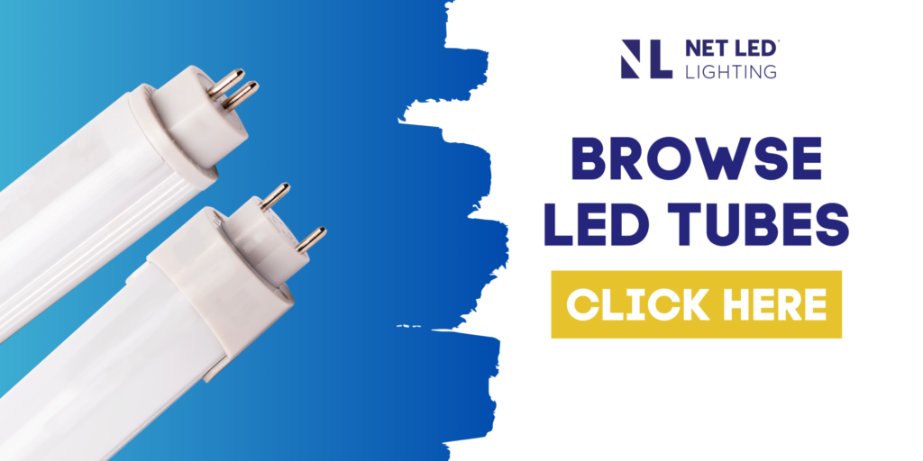 A call to action directing people to the LED Tubes section of the website